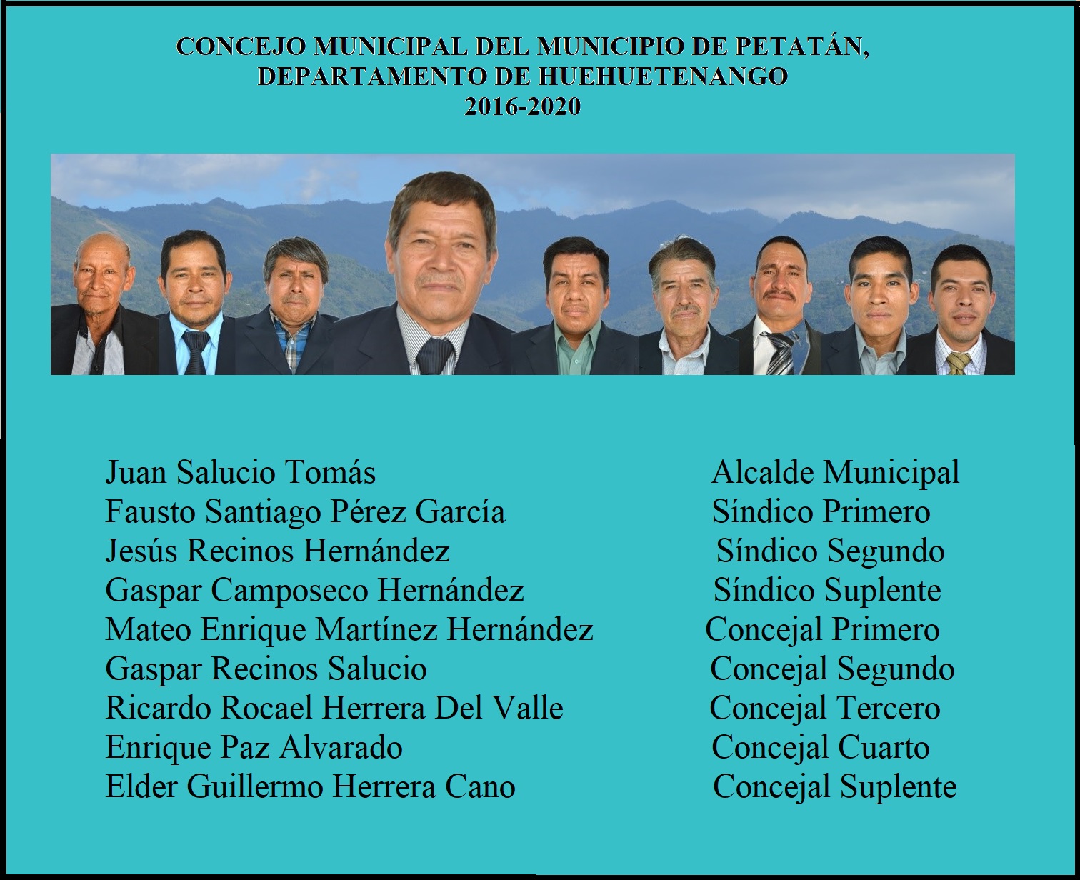 CONCEJO MUNICIPAL 2016 – 2020
