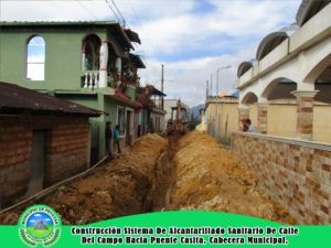 CONSTRUCCIÓN SISTEMA DE ALCANTARILLADO SANITARIO DE CALLE DEL CAMPO HACIA PUENTE CASITA, CABECERA MUNICIPAL, PETATÁN, HUEHUETENANGO.